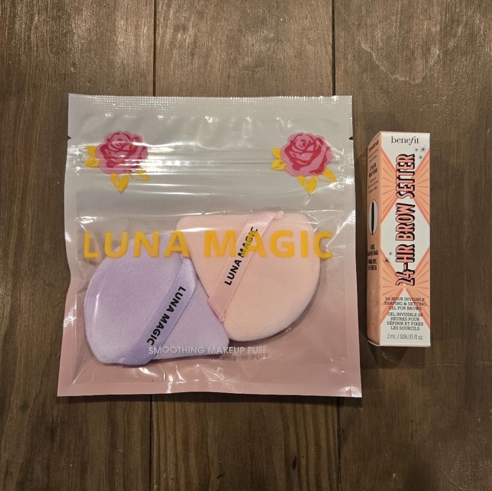 Benefit Brow Setter and Luna Magic Makeup Puffs Beauty Bundle